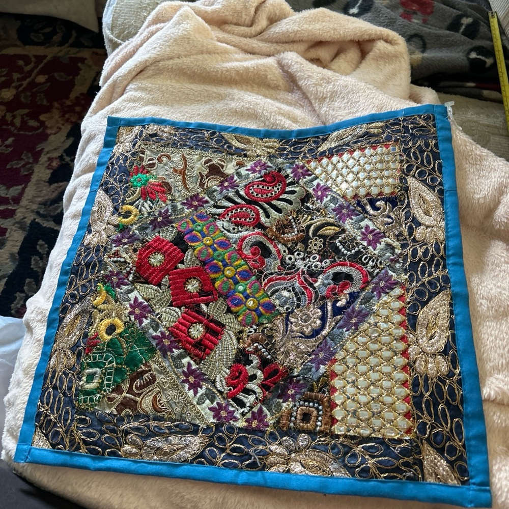 Embroidered Decorative Cushion Cover